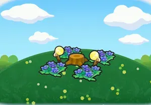 Flower garden stump stage