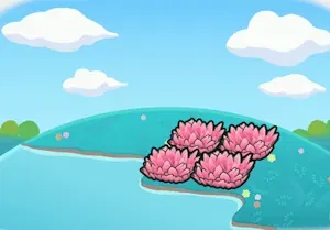 Hydrated pink tall grass