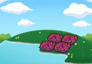 Hydrated red tall grass