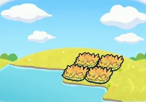 Hydrated yellow tall grass